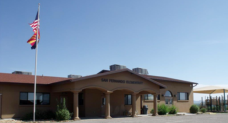 Front view of San Fernando Elementary School