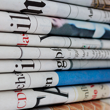 stack of newspapers