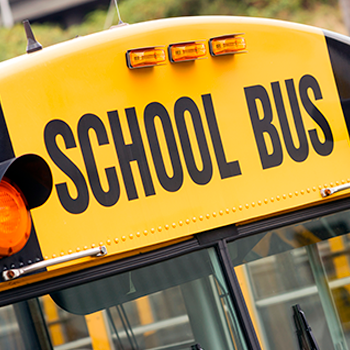 top of a school bus